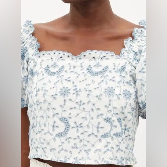 Love Shack Fancy Melinda Broderie top - Picture 2 of 3